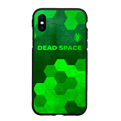 Чехол iPhone XS Max матовый Dead Space - green gradient посередине