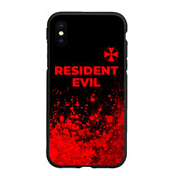 Чехол iPhone XS Max матовый Resident Evil - red gradient посередине, цвет: 3D-черный