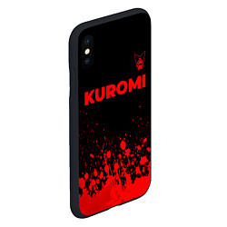 Чехол iPhone XS Max матовый Kuromi - red gradient посередине, цвет: 3D-черный — фото 2