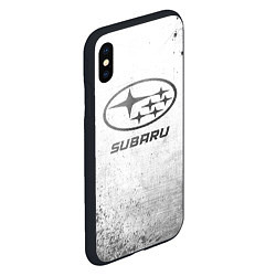 Чехол iPhone XS Max матовый Subaru - white gradient, цвет: 3D-черный — фото 2