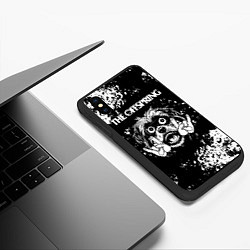 Чехол iPhone XS Max матовый The Offspring рок пес, цвет: 3D-черный — фото 2