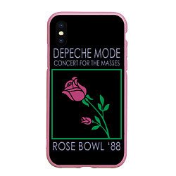 Чехол iPhone XS Max матовый Depeche Mode - Rose Bowl, цвет: 3D-розовый