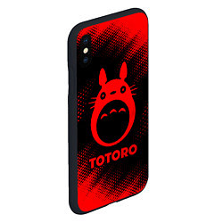 Чехол iPhone XS Max матовый Totoro - red gradient, цвет: 3D-черный — фото 2