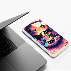 Чехол iPhone XS Max матовый 2 котика ведьмы, цвет: 3D-белый — фото 2