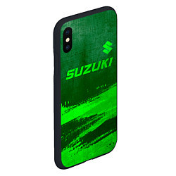 Чехол iPhone XS Max матовый Suzuki - green gradient посередине, цвет: 3D-черный — фото 2