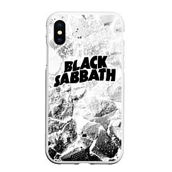 Чехол iPhone XS Max матовый Black Sabbath white graphite