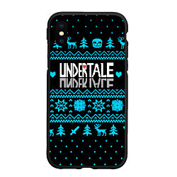 Чехол iPhone XS Max матовый Undertale rpg winter, цвет: 3D-черный