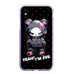 Чехол iPhone XS Max матовый Yeah - i am evil, цвет: 3D-светло-сиреневый