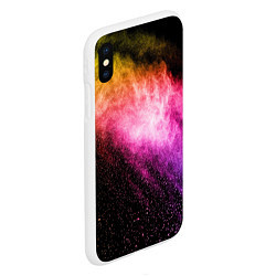 Чехол iPhone XS Max матовый Абстрактный всплеск красок, цвет: 3D-белый — фото 2