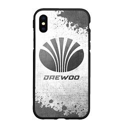 Чехол iPhone XS Max матовый Daewoo - white gradient, цвет: 3D-черный