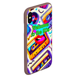 Чехол iPhone XS Max матовый Добро пожаловать в 90-е: Эра яркости и стиля, цвет: 3D-коричневый — фото 2