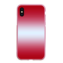 Чехол iPhone XS Max матовый Gradient color, цвет: 3D-розовый