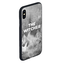 Чехол iPhone XS Max матовый The Witcher - grey gradient посередине, цвет: 3D-черный — фото 2