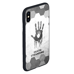 Чехол iPhone XS Max матовый Death Stranding - white gradient, цвет: 3D-черный — фото 2