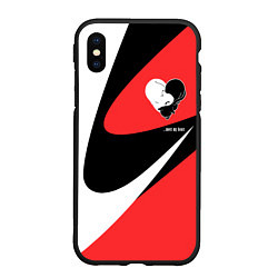 Чехол iPhone XS Max матовый Meet my heart, цвет: 3D-черный