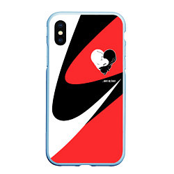 Чехол iPhone XS Max матовый Meet my heart, цвет: 3D-голубой