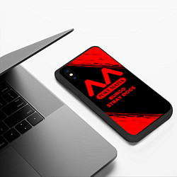 Чехол iPhone XS Max матовый Bungo Stray Dogs - red gradient, цвет: 3D-черный — фото 2