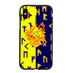 Чехол iPhone XS Max матовый Samurai japan symbol, цвет: 3D-черный