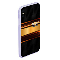 Чехол iPhone XS Max матовый Chevrolet auto abstract, цвет: 3D-светло-сиреневый — фото 2