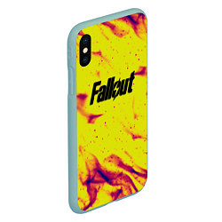 Чехол iPhone XS Max матовый Fallout fire steel, цвет: 3D-мятный — фото 2