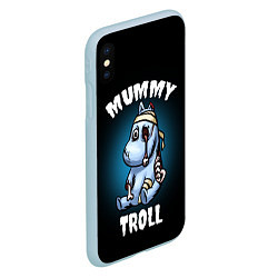 Чехол iPhone XS Max матовый Mummy troll, цвет: 3D-голубой — фото 2