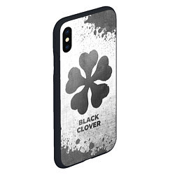 Чехол iPhone XS Max матовый Black Clover - white gradient, цвет: 3D-черный — фото 2