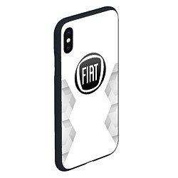 Чехол iPhone XS Max матовый Fiat white poly, цвет: 3D-черный — фото 2