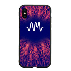 Чехол iPhone XS Max матовый Arctic Monkeys red energy, цвет: 3D-черный