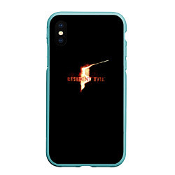 Чехол iPhone XS Max матовый Resident Evil 5, цвет: 3D-мятный