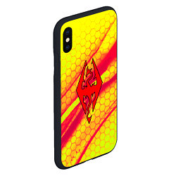 Чехол iPhone XS Max матовый The Elder Scrolls соты текстура, цвет: 3D-черный — фото 2