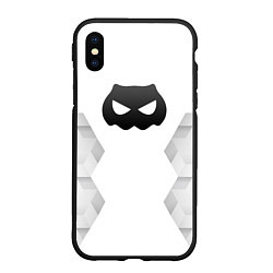 Чехол iPhone XS Max матовый DanMachi white poly, цвет: 3D-черный