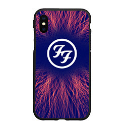 Чехол iPhone XS Max матовый Foo Fighters red energy, цвет: 3D-черный