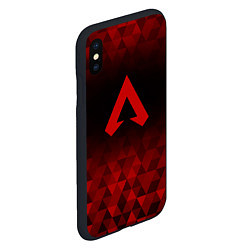 Чехол iPhone XS Max матовый Apex Legends red poly, цвет: 3D-черный — фото 2