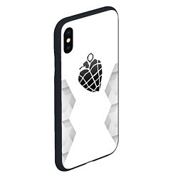 Чехол iPhone XS Max матовый Green Day white poly, цвет: 3D-черный — фото 2