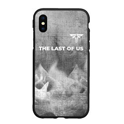 Чехол iPhone XS Max матовый The Last Of Us - grey gradient посередине