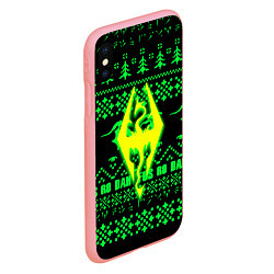 Чехол iPhone XS Max матовый The Elder Scrolls кислотное лого зима, цвет: 3D-баблгам — фото 2