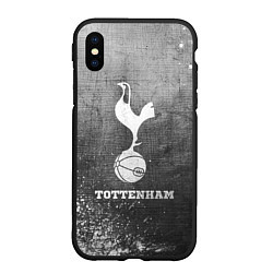 Чехол iPhone XS Max матовый Tottenham - grey gradient, цвет: 3D-черный