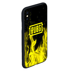 Чехол iPhone XS Max матовый PUBG fire yellow, цвет: 3D-черный — фото 2