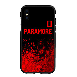 Чехол iPhone XS Max матовый Paramore - red gradient посередине, цвет: 3D-черный