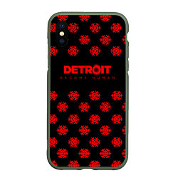 Чехол iPhone XS Max матовый Detroit become human winter steel, цвет: 3D-темно-зеленый