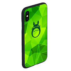 Чехол iPhone XS Max матовый Totoro green poly, цвет: 3D-черный — фото 2