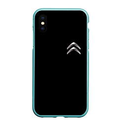 Чехол iPhone XS Max матовый Citroen logo auto, цвет: 3D-мятный