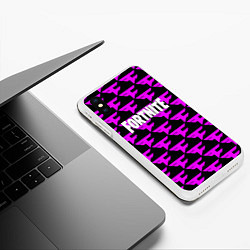 Чехол iPhone XS Max матовый Fortnite faze clan, цвет: 3D-белый — фото 2