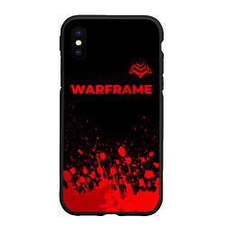 Чехол iPhone XS Max матовый Warframe - red gradient посередине