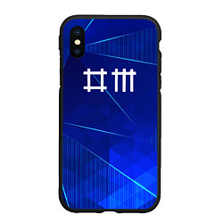 Чехол iPhone XS Max матовый Depeche Mode blue poly, цвет: 3D-черный