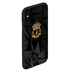 Чехол iPhone XS Max матовый Liverpool golden poly, цвет: 3D-черный — фото 2