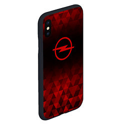 Чехол iPhone XS Max матовый Opel red poly, цвет: 3D-черный — фото 2