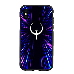 Чехол iPhone XS Max матовый Quake neon energy, цвет: 3D-черный