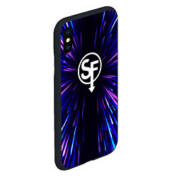 Чехол iPhone XS Max матовый Sally Face neon energy, цвет: 3D-черный — фото 2