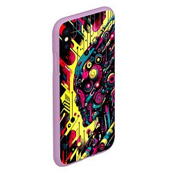 Чехол iPhone XS Max матовый Cyber profile - ai art fantasy, цвет: 3D-сиреневый — фото 2